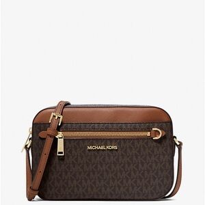 NWT Michael Kors Jet Set Large Logo Crossbody Bag